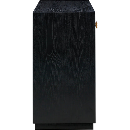 Aria Oak Buffet by TOV Furniture. Made from mdf, metal, rubberwood, veneer in a modern style.