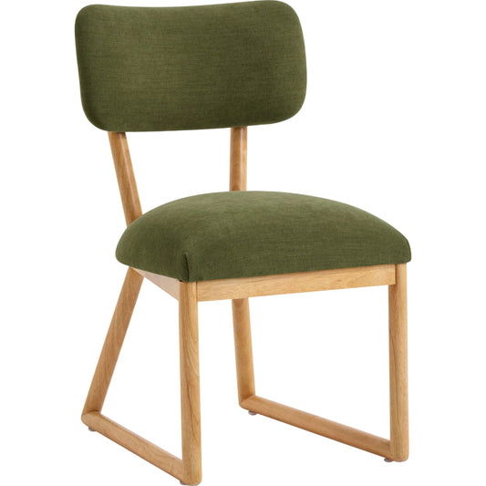 Bobbie Performance Upcycled Fabric Dining Chair by TOV Furniture. Made from recycled fabric, wood in a unique style.