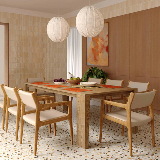Ari Performance Vegan Leather Dining Chair (Set of 2) by TOV Furniture in cream. Made from faux leather, wood in a transitional style.