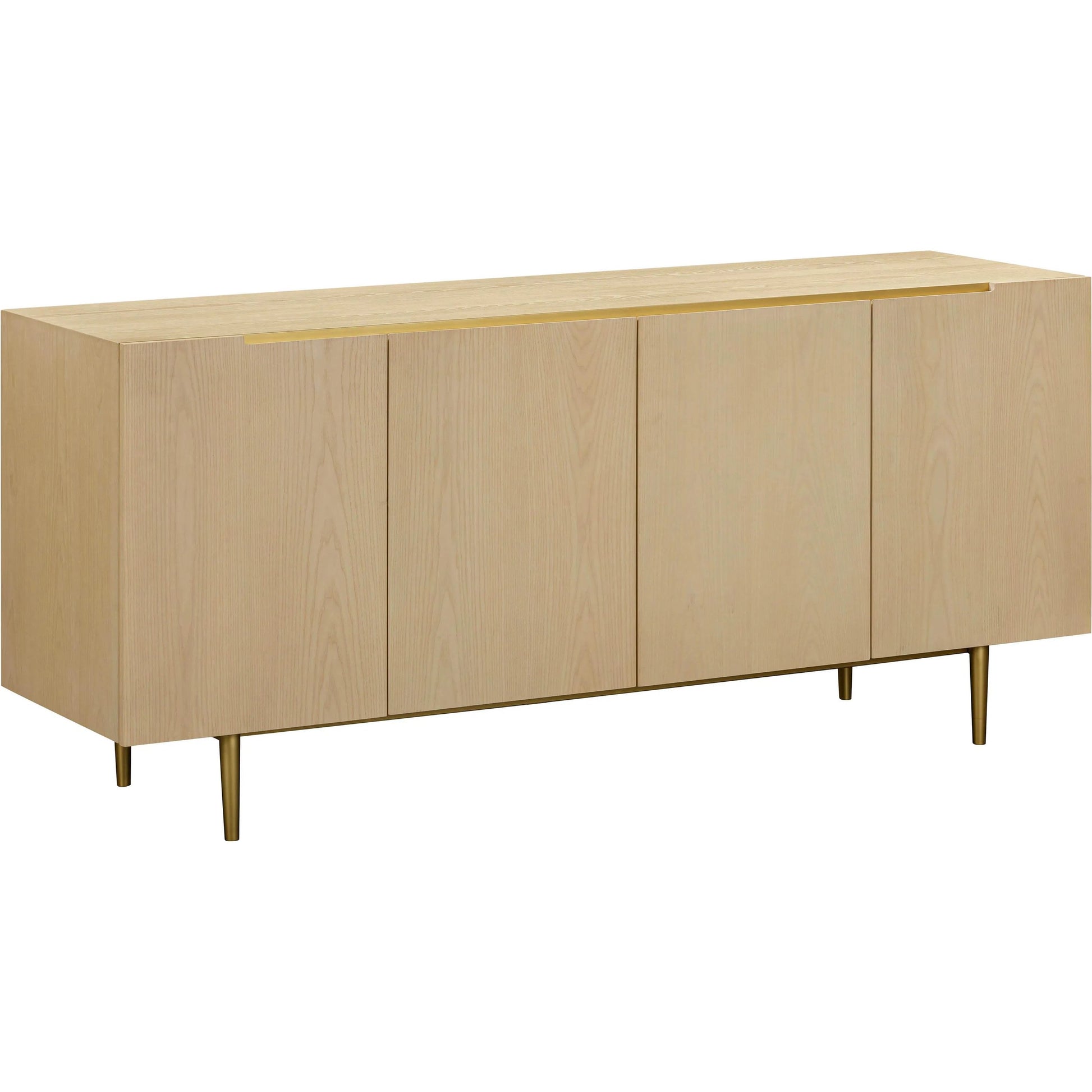 Echo Washed Natural Ash Sideboard by TOV Furniture in natural. Made from iron, mdf, veneer in a transitional style.