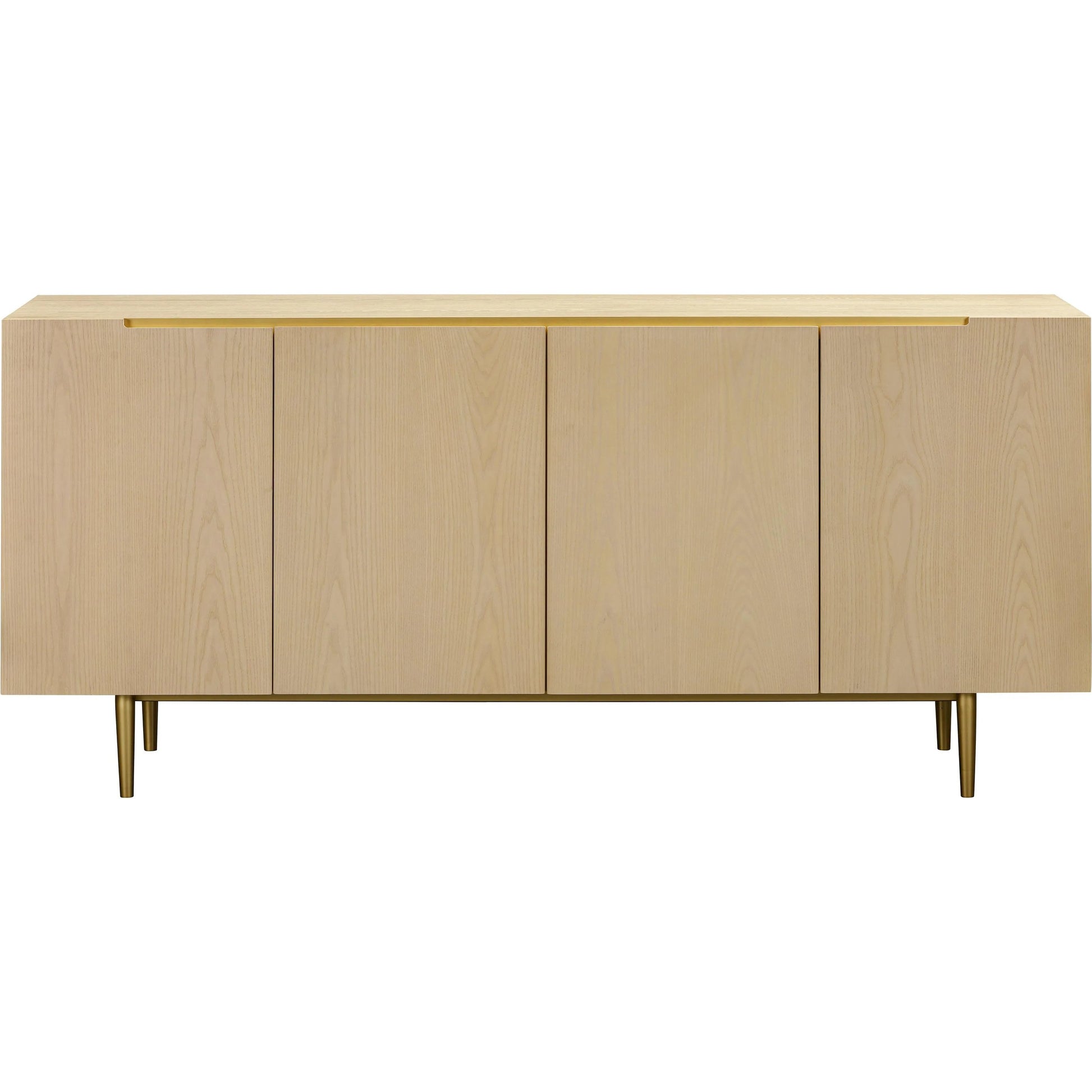 Echo Washed Natural Ash Sideboard by TOV Furniture in natural. Made from iron, mdf, veneer in a transitional style.