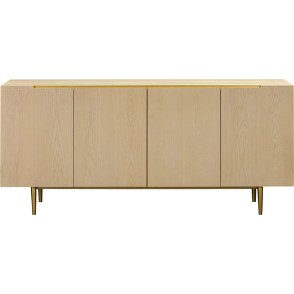 Echo Washed Natural Ash Sideboard by TOV Furniture in natural. Made from iron, mdf, veneer in a transitional style.