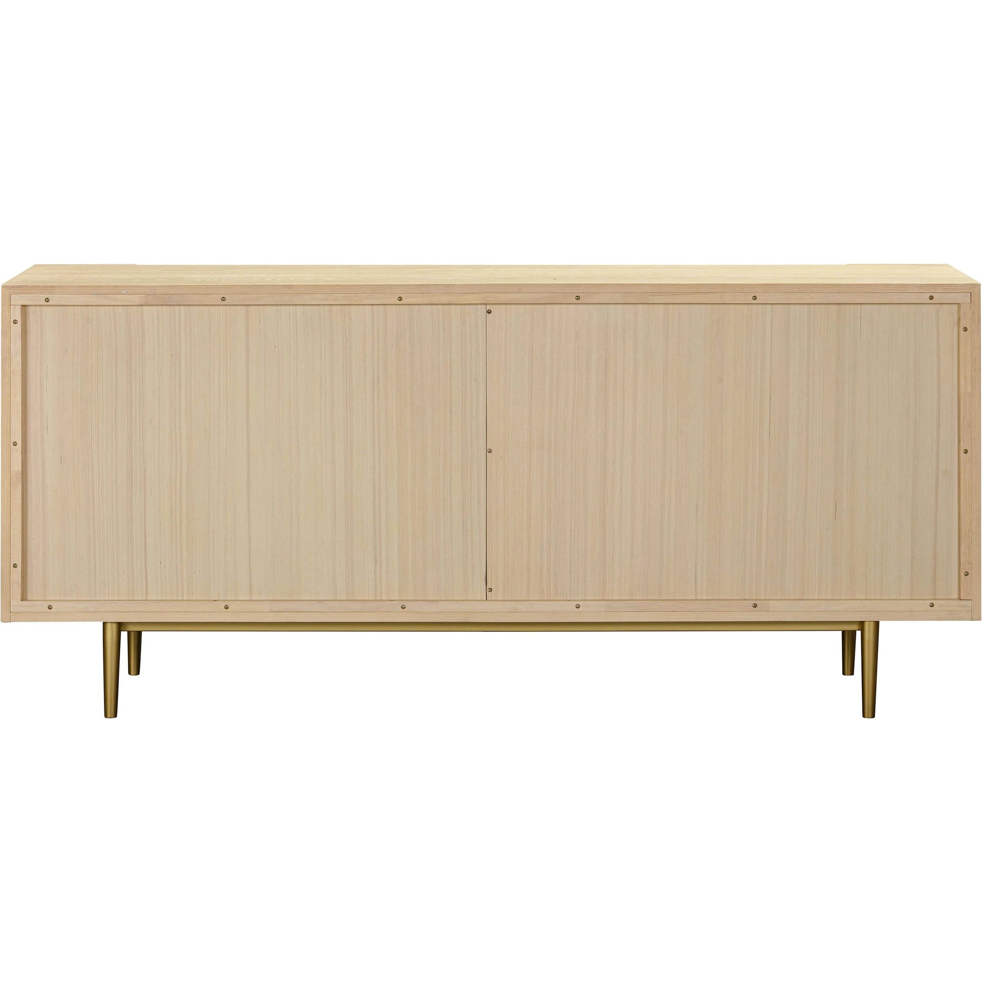 Echo Washed Natural Ash Sideboard by TOV Furniture in natural. Made from iron, mdf, veneer in a transitional style.