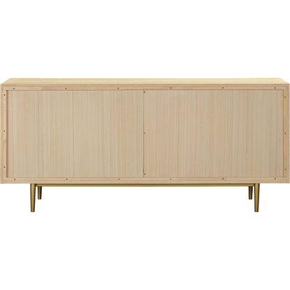 Echo Washed Natural Ash Sideboard by TOV Furniture in natural. Made from iron, mdf, veneer in a transitional style.
