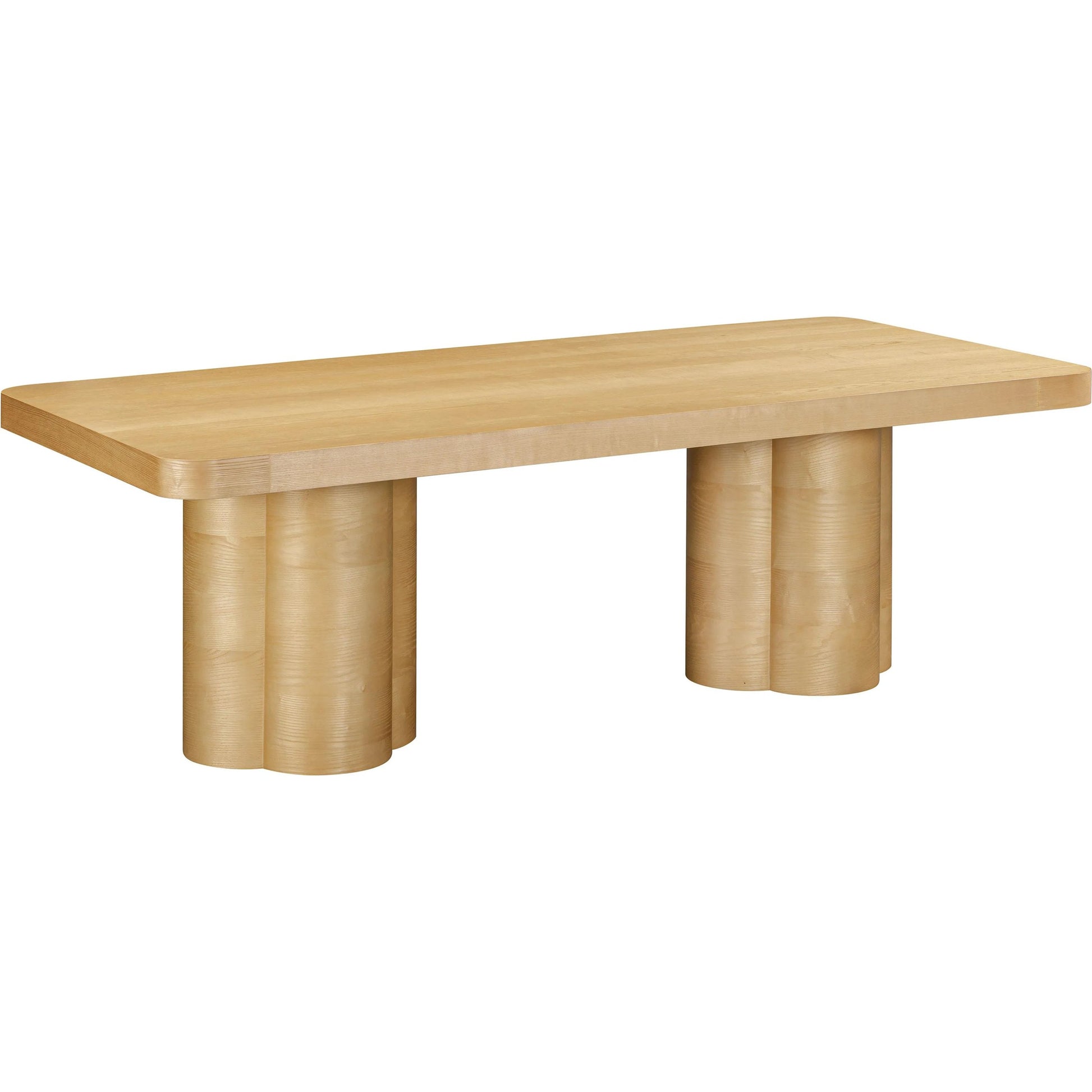 Bambi Ash Dining Table by TOV Furniture. Made from unique in a transitional style.
