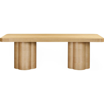 Bambi Ash Dining Table by TOV Furniture. Made from unique in a transitional style.
