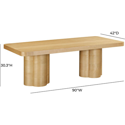 Bambi Ash Dining Table by TOV Furniture. Made from unique in a transitional style.