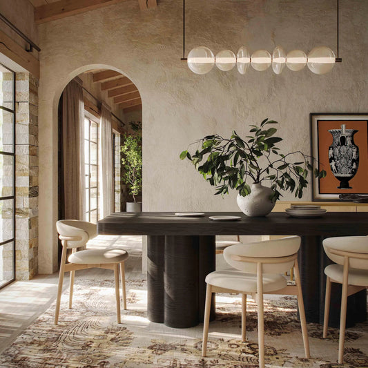 Bambi Ash Dining Table by TOV Furniture. Made from mdf, veneer in a unique style.