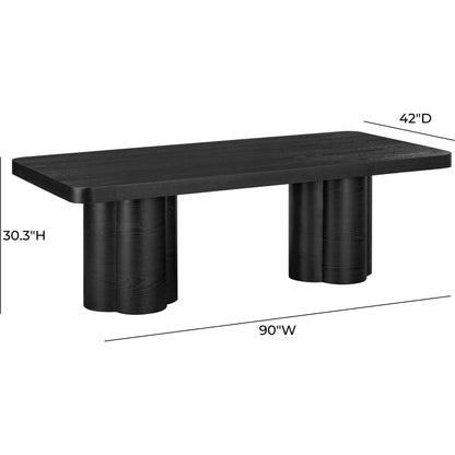 Bambi Ash Dining Table by TOV Furniture. Made from unique in a transitional style.
