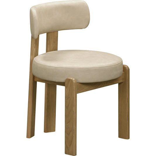Odessa Vegan Leather Dining Chair by TOV Furniture. Made from faux leather, wood in a unique style.