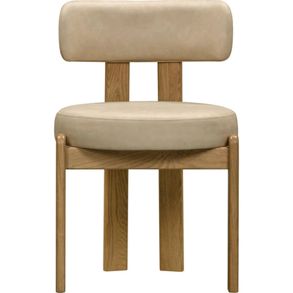 Odessa Vegan Leather Dining Chair by TOV Furniture. Made from faux leather, wood in a transitional style.