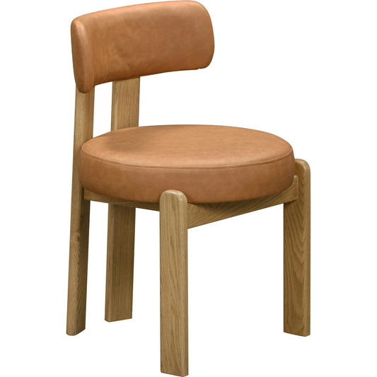 Odessa Vegan Leather Dining Chair by TOV Furniture. Made from faux leather, wood in a unique style.