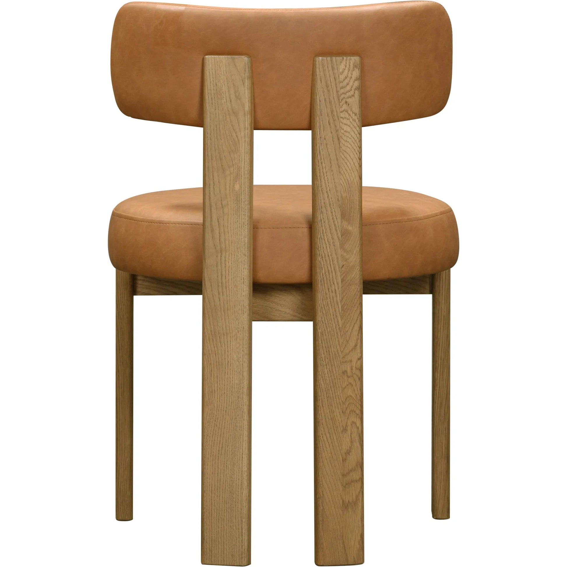 Odessa Vegan Leather Dining Chair by TOV Furniture. Made from faux leather, wood in a transitional style.