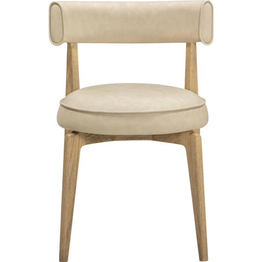 Nikita Performance Vegan Leather Dining Chair by TOV Furniture. Made from faux leather, wood in a unique style.
