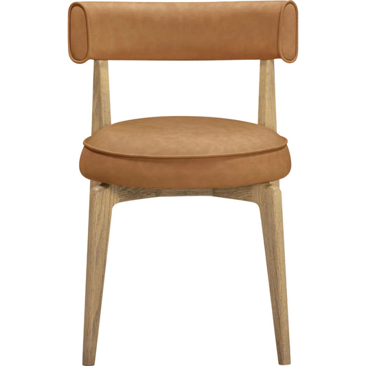 Nikita Performance Vegan Leather Dining Chair by TOV Furniture. Made from faux leather, wood in a unique style.