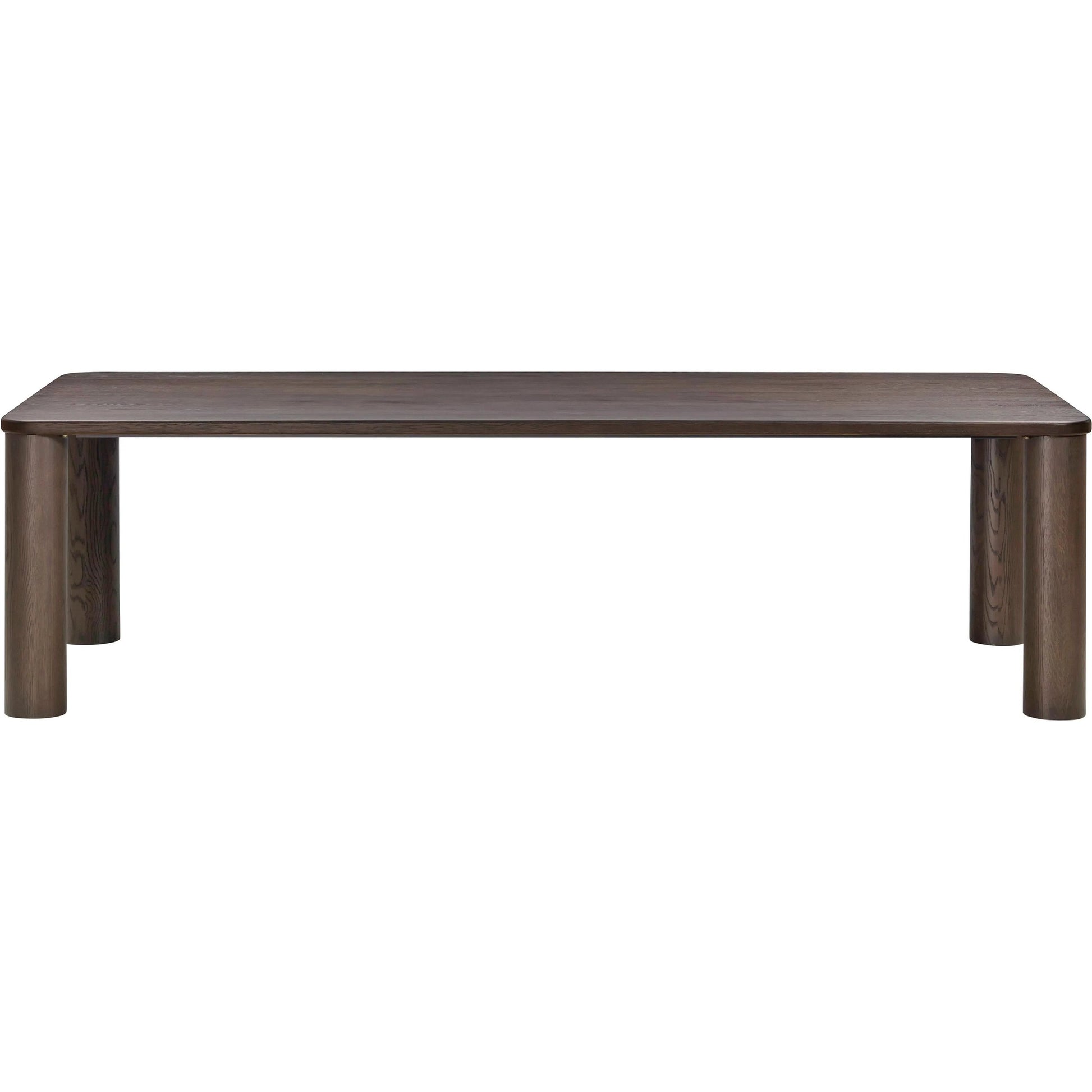 Akola Oak Dining Table by TOV Furniture in dark brown. Made from mdf, oak, oak veneer in a unique style.