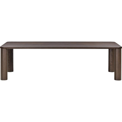 Akola Oak Dining Table by TOV Furniture in dark brown. Made from mdf, oak, oak veneer in a unique style.