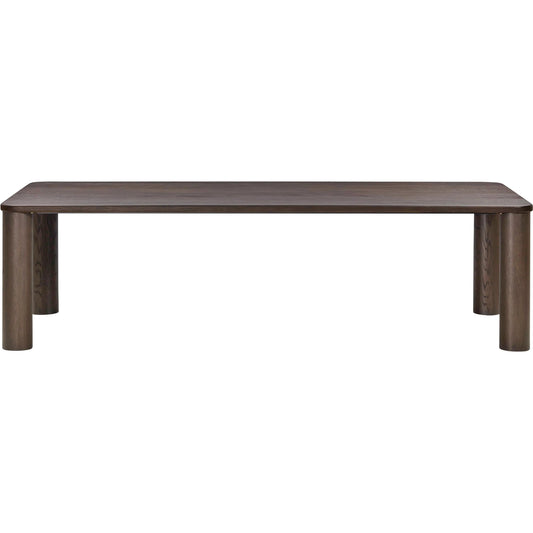 Akola Oak Dining Table by TOV Furniture in dark brown. Made from mdf, oak, oak veneer in a unique style.