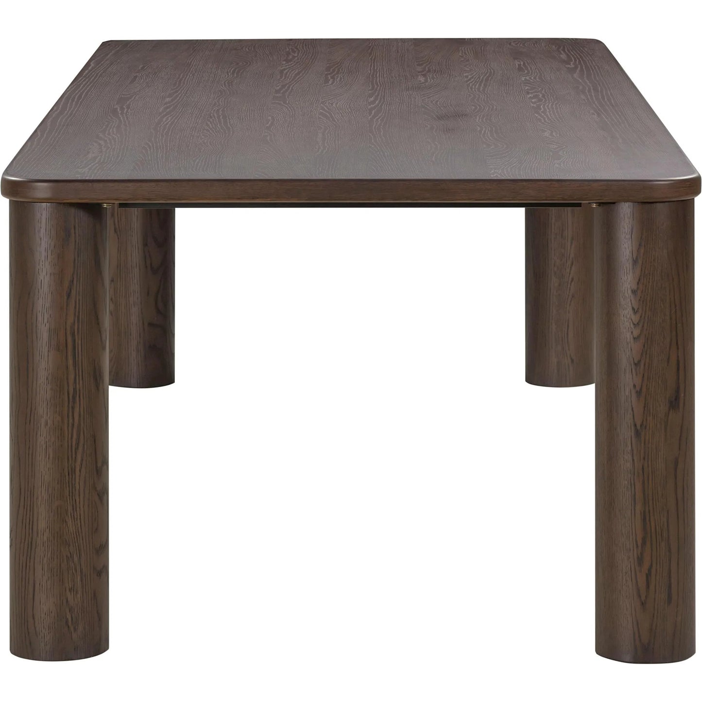 001 SI-2454280 | Additional Silo | Akola Oak Dining Table by TOV Furniture in dark brown. Made from mdf, oak, oak veneer in a unique style.