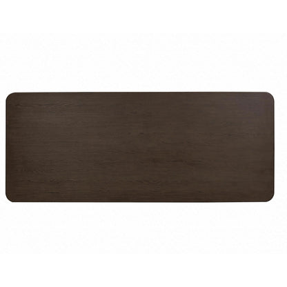 Akola Oak Dining Table by TOV Furniture in dark brown. Made from mdf, oak, oak veneer in a unique style.