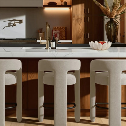 Malone Performance Chenille Counter Stool by TOV Furniture. Made from fabric, metal, plywood in a unique style.