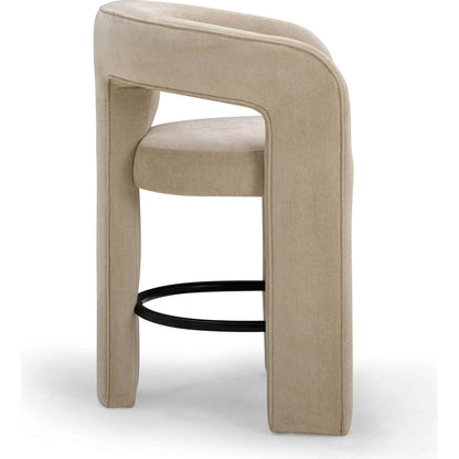 Malone Performance Chenille Counter Stool by TOV Furniture. Made from fabric, metal, plywood in a unique style.