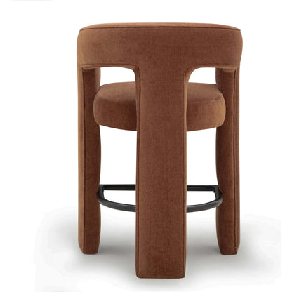 Malone Performance Chenille Counter Stool by TOV Furniture. Made from fabric, metal, plywood in a unique style.