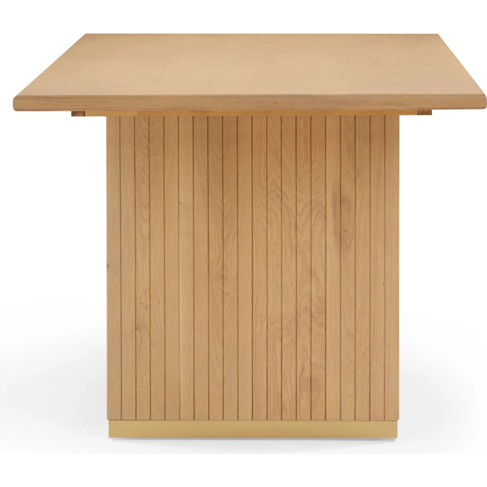 Chelsea Oak Wood 79" Rectangular Dining Table by TOV Furniture in natural. Made from iron, mdf, wood in a unique style.