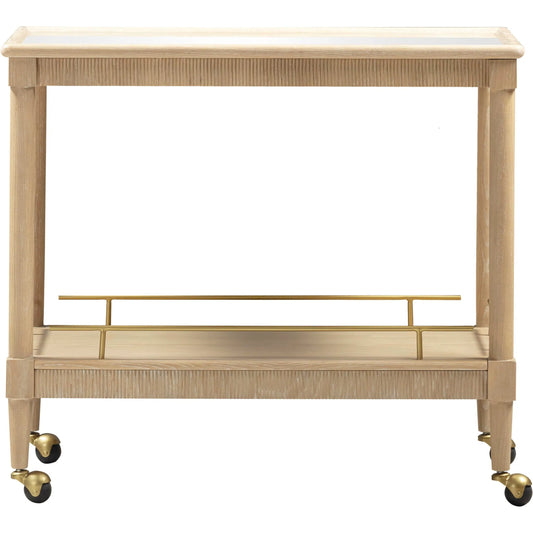 Slosh Bar Cart by TOV Furniture in natural ash. Made from ash wood, metal in a unique style.