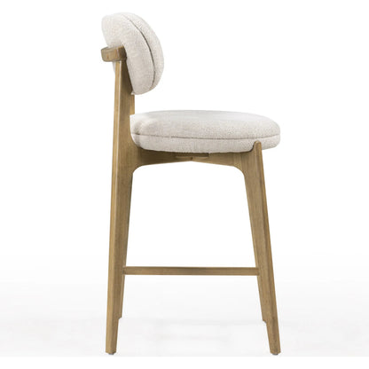 Carnation Performance Fabric Counter Stool by TOV Furniture. Made from fabric, plywood, rubberwood in a unique style.