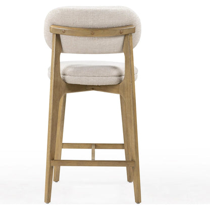 Carnation Performance Fabric Counter Stool by TOV Furniture. Made from fabric, plywood, rubberwood in a unique style.