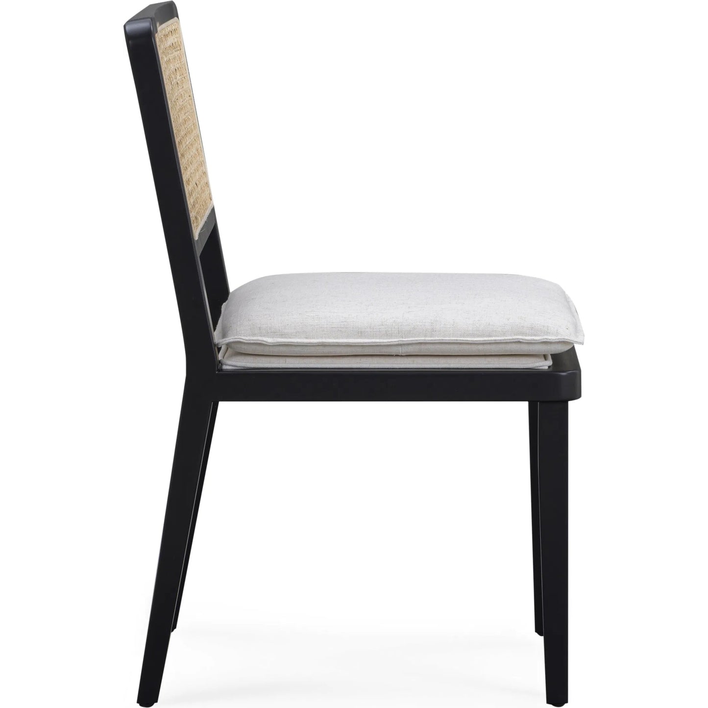 002 SI-2532714 | Additional Silo | Tassina Upcycled Performance Linen Dining Chair by TOV Furniture in cream. Made from plywood, rattan, recycled fabric, rubberwood in a unique style.