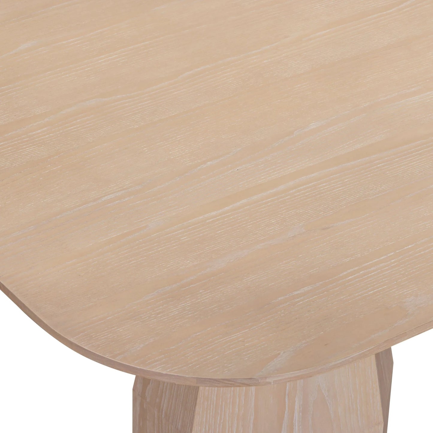 000 SI-2535599 | Closeup | Brocha Wood Rectangular Dining Table by TOV Furniture in driftwood. Made from ash, mdf, rubberwood, veneer in a unique style.