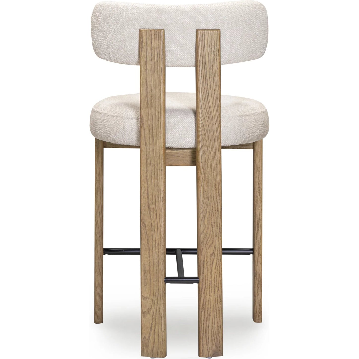 002 SI-2535624 | Additional Silo | Odessa Performance Counter Stool by TOV Furniture in cream. Made from fabric, oak in a unique style.