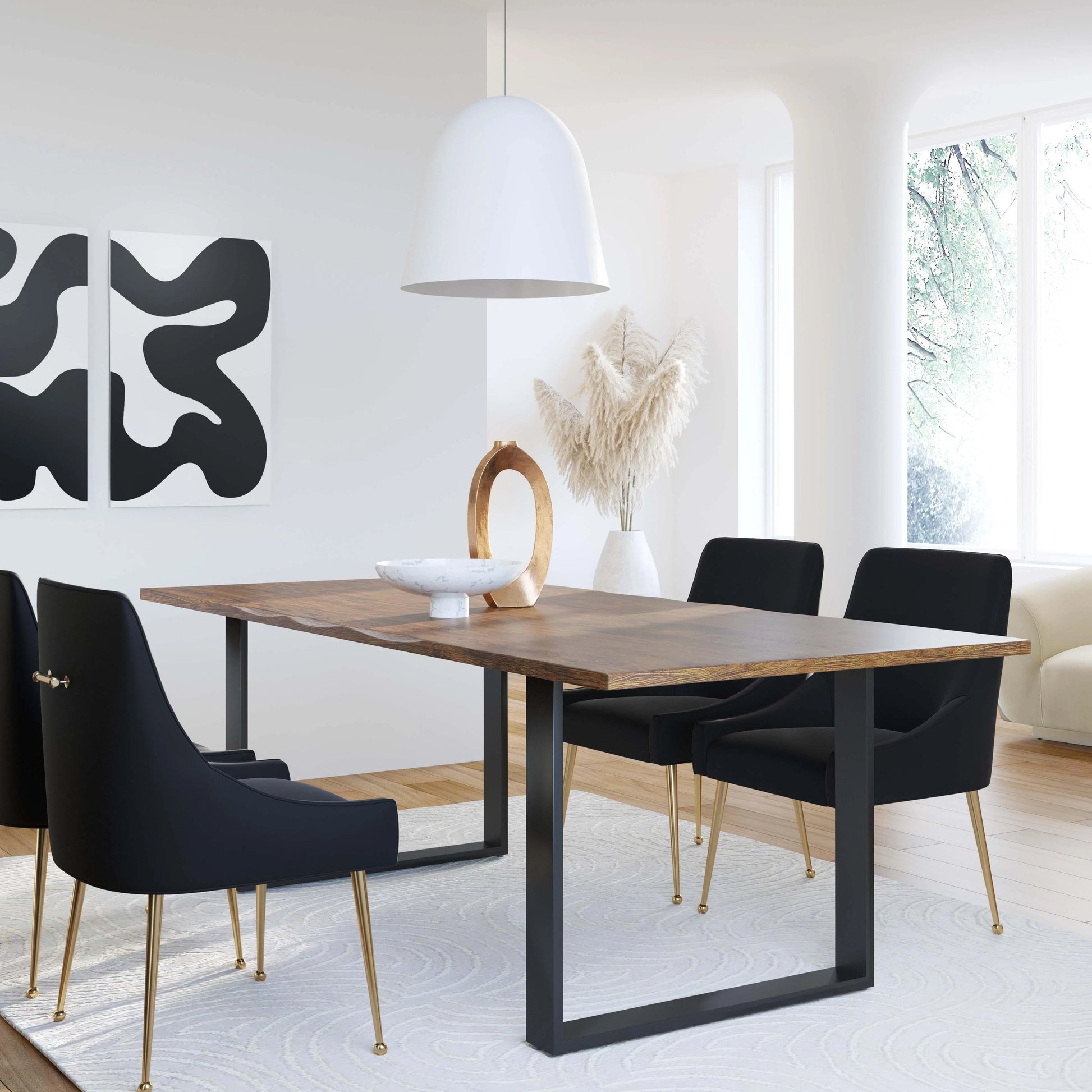 Beatrix Side Chair by TOV Furniture. Made from velvet in a modern style.