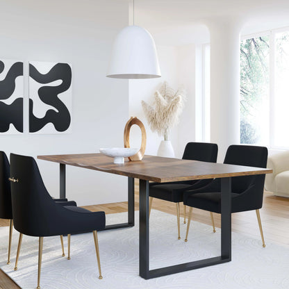 Beatrix Side Chair by TOV Furniture. Made from velvet in a modern style.