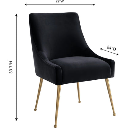 Beatrix Side Chair by TOV Furniture. Made from velvet in a modern style.