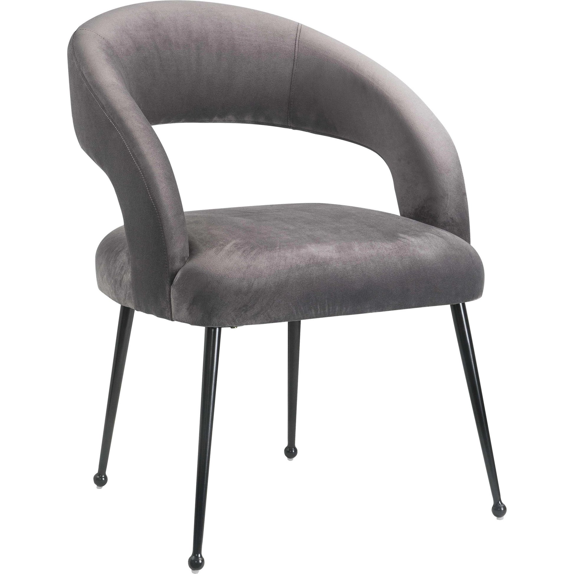 Rocco Dining Chair by TOV Furniture. Made from velvet, pine, stainless steel in a modern style.