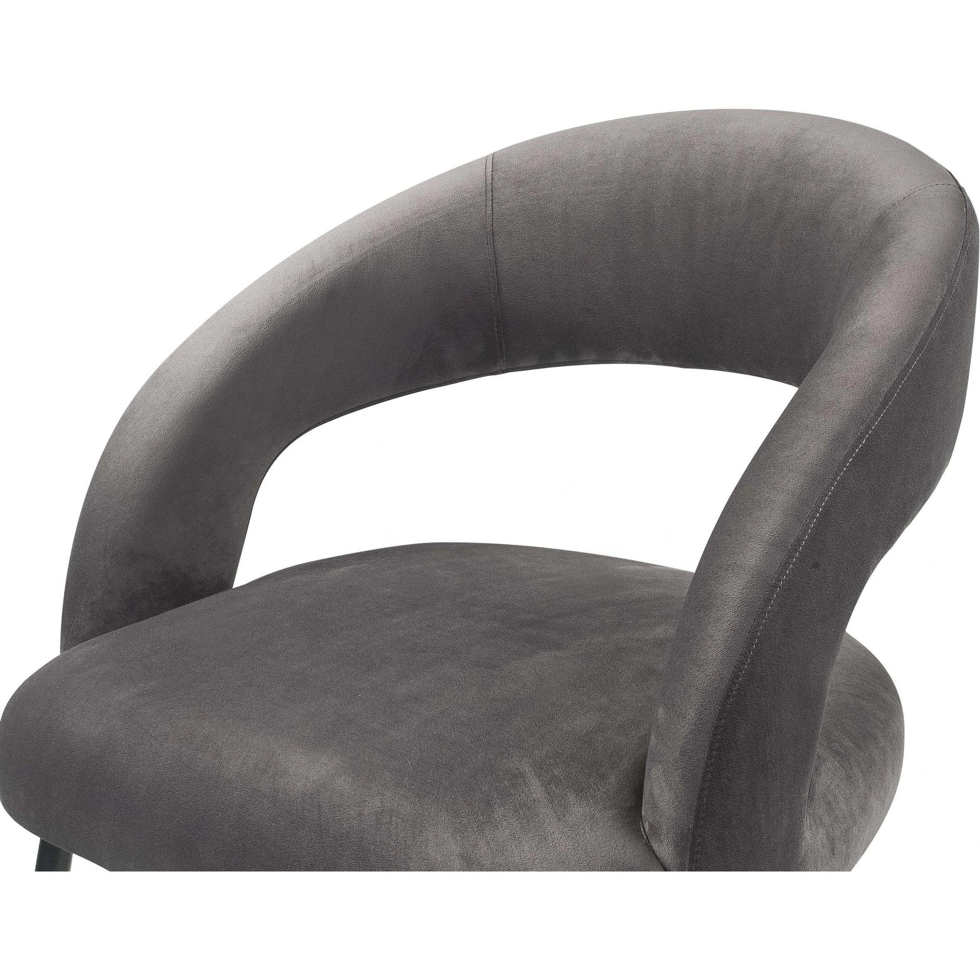 Rocco Dining Chair by TOV Furniture. Made from velvet, pine, stainless steel in a modern style.