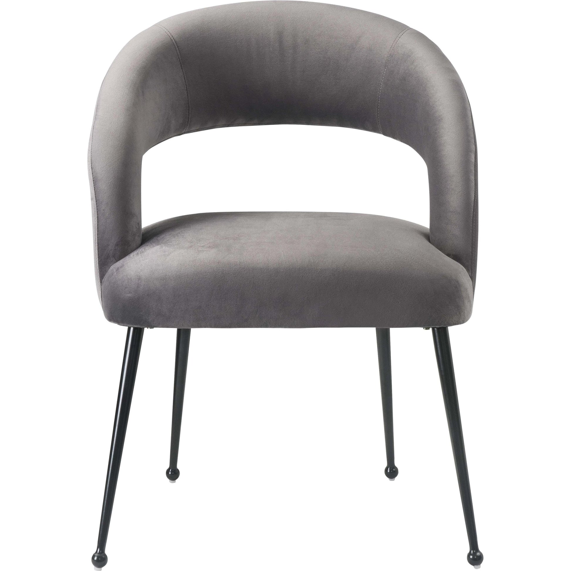 Rocco Dining Chair by TOV Furniture. Made from velvet, pine, stainless steel in a modern style.