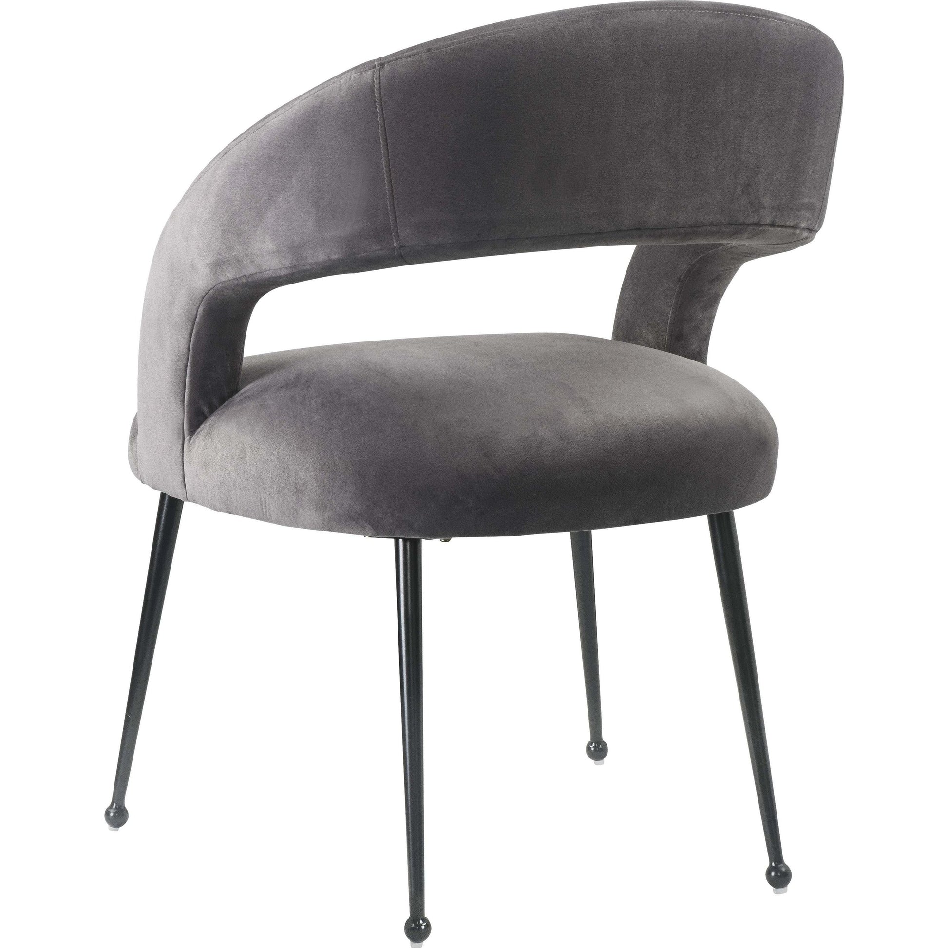 Rocco Dining Chair by TOV Furniture. Made from velvet, pine, stainless steel in a modern style.