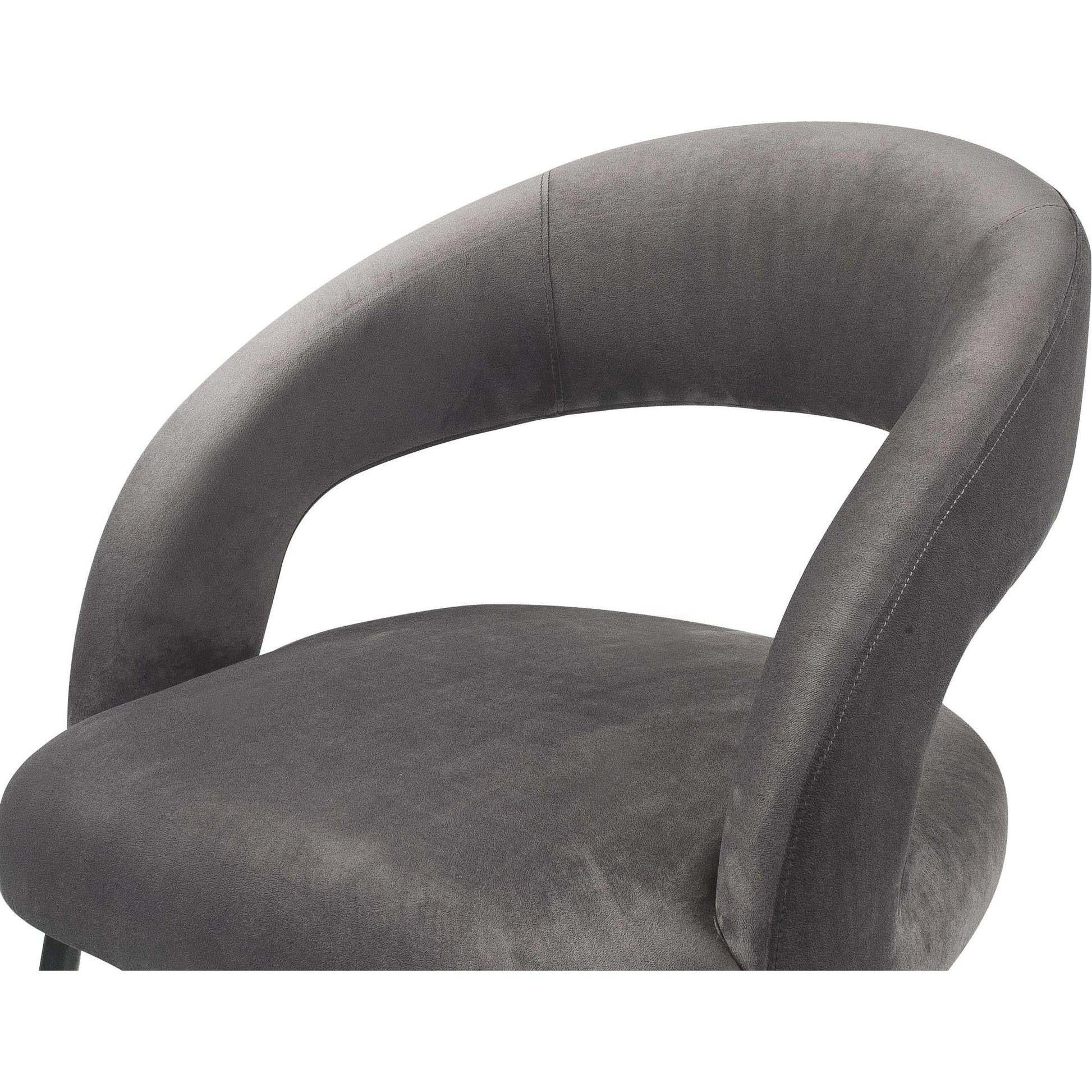 Rocco Dining Chair by TOV Furniture. Made from velvet, pine, stainless steel in a modern style.