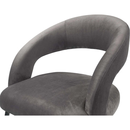 Rocco Dining Chair by TOV Furniture. Made from velvet, pine, stainless steel in a modern style.