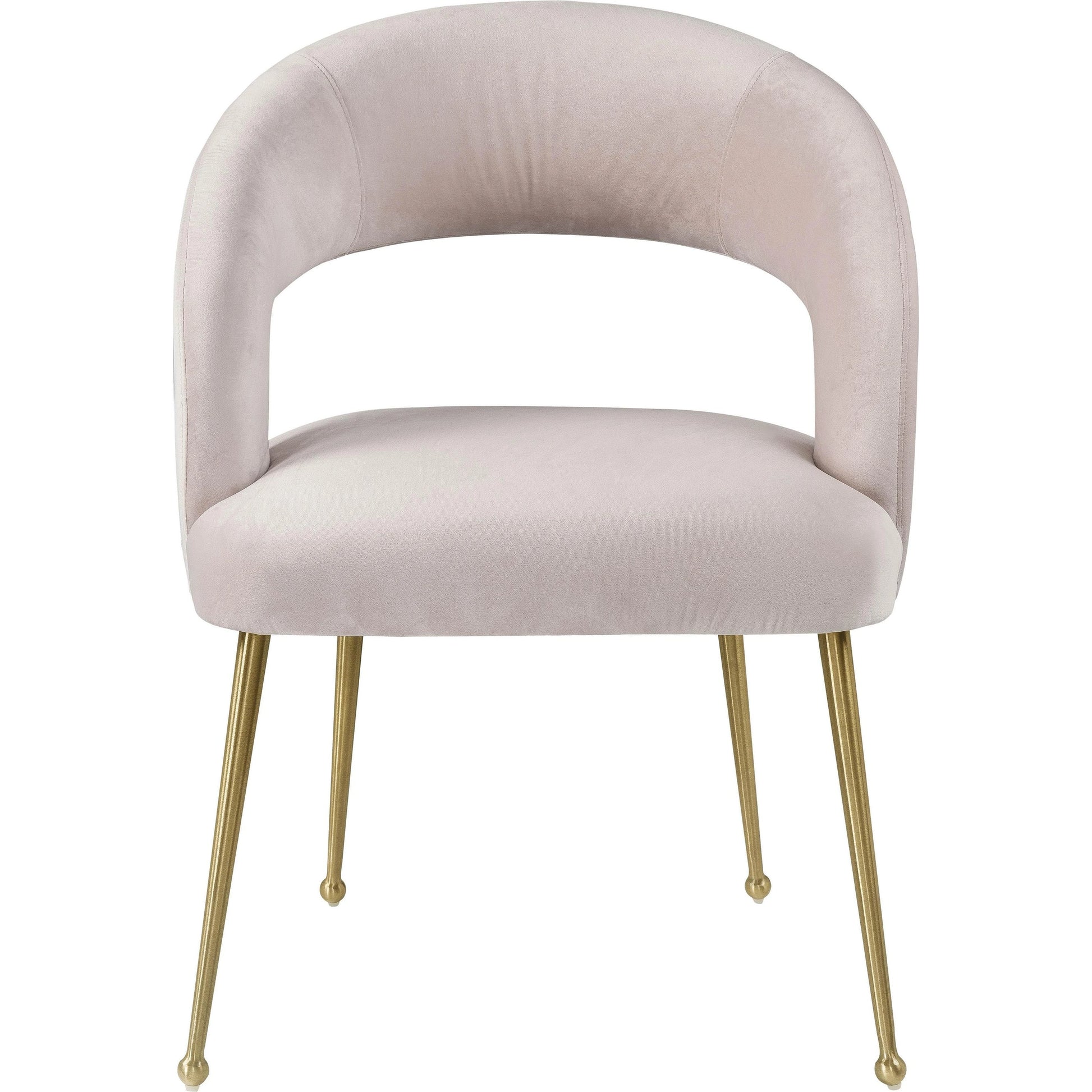 Rocco Dining Chair by TOV Furniture. Made from velvet, pine, stainless steel in a modern style.