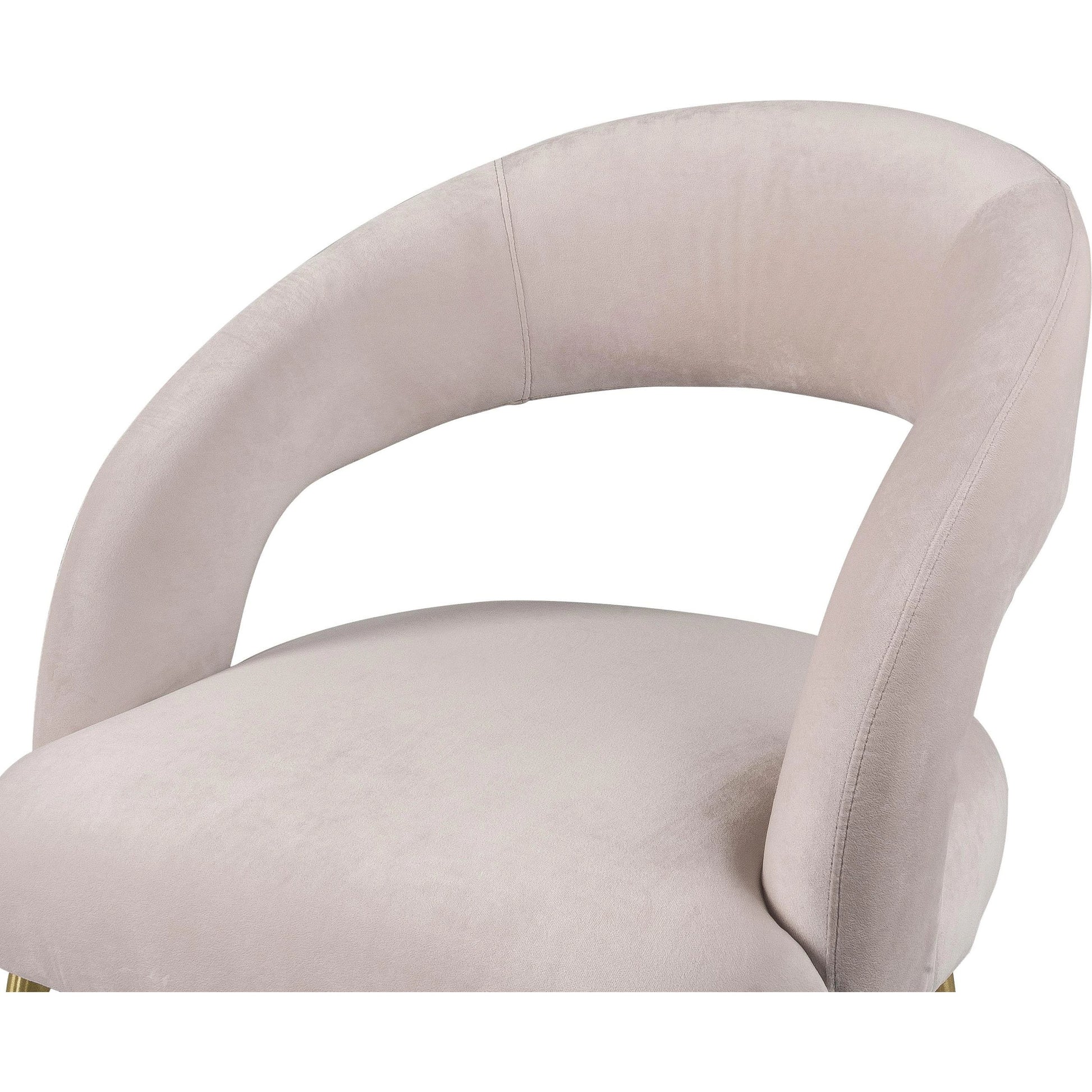 Rocco Dining Chair by TOV Furniture. Made from velvet, pine, stainless steel in a modern style.