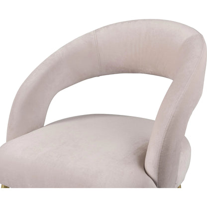 Rocco Dining Chair by TOV Furniture. Made from velvet, pine, stainless steel in a modern style.