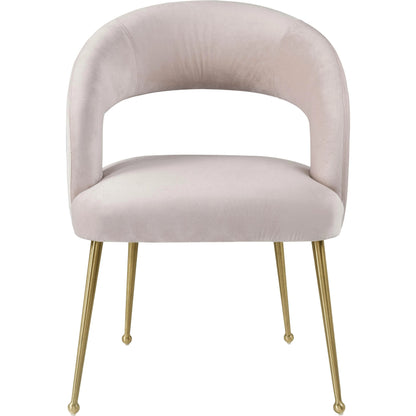 Rocco Dining Chair by TOV Furniture. Made from velvet, pine, stainless steel in a modern style.