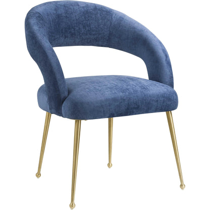 Rocco Dining Chair by TOV Furniture. Made from velvet, pine, stainless steel in a modern style.