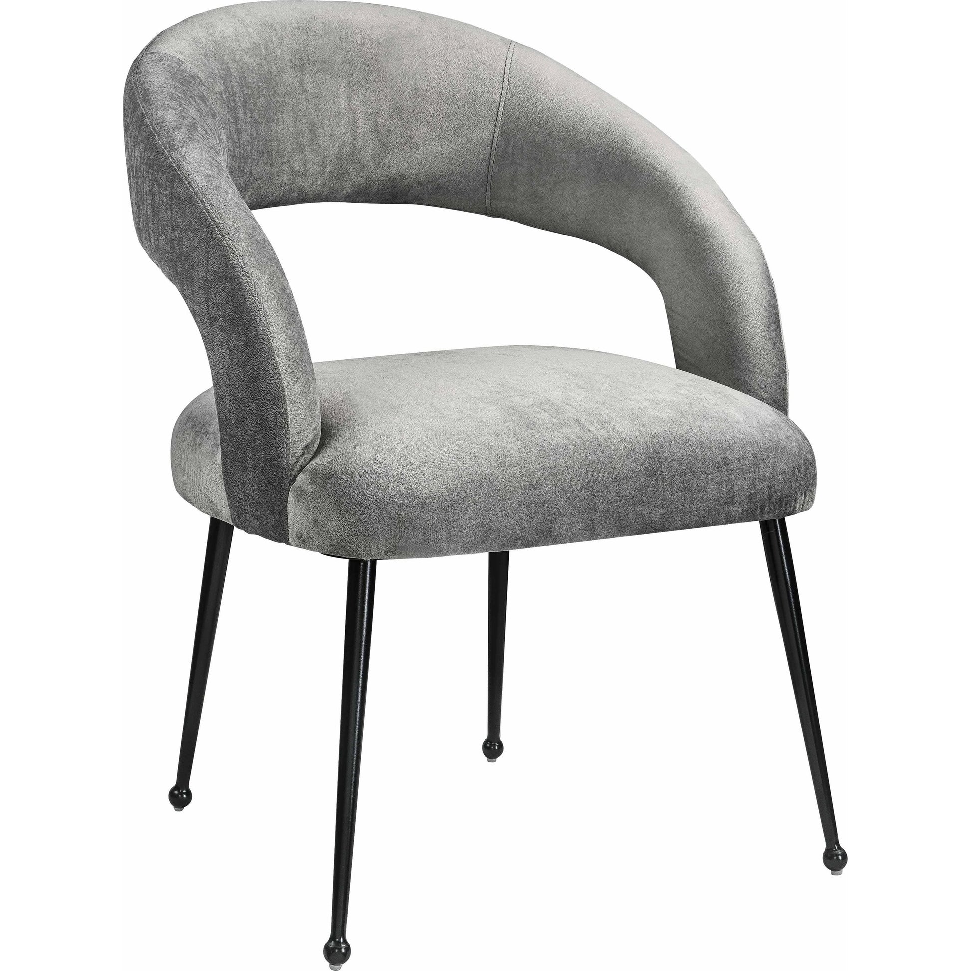 Rocco Dining Chair by TOV Furniture. Made from velvet, pine, stainless steel in a modern style.