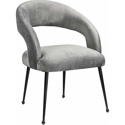 Rocco Dining Chair by TOV Furniture. Made from velvet, pine, stainless steel in a modern style.